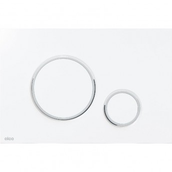 Кнопка управления ALCAPLAST M776 для скрытых систем инсталляции, белый/хром глянец Кнопка управления ALCAPLAST M776 для скрытых систем инсталляции, белый/хром глянец