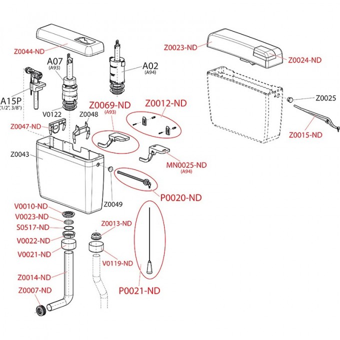 Колпачок слива ALCAPLAST Ø35 V0119-ND Колпачок слива ALCAPLAST Ø35 V0119-ND