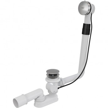 Сифон ALCAPLAST A552KM-120 для ванны автомат, комплект, металл/металл жёсткий