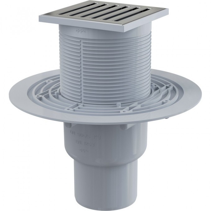 Сливной трап ALCAPLAST 105х105/50/75, подводка – прямая APV203 Сливной трап ALCAPLAST 105х105/50/75, подводка – прямая APV203
