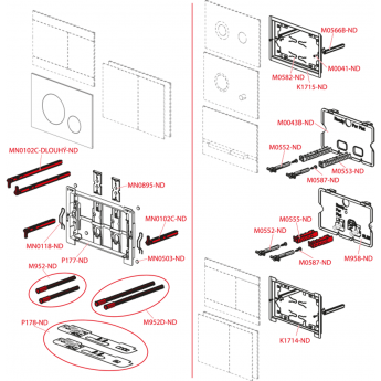 Толкатели ALCAPLAST M0553-ND A101 Толкатели ALCAPLAST M0553-ND A101