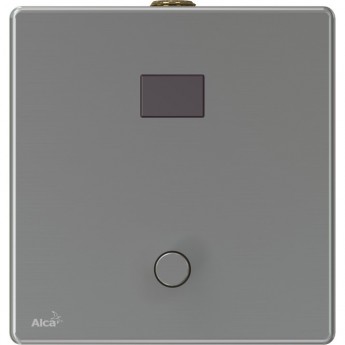 Устройство автоматического смыва ALCAPLAST ASP4-KT для унитаза с возможностью мануального смыва, нержавеющая сталь, 12 V (питание от сети)