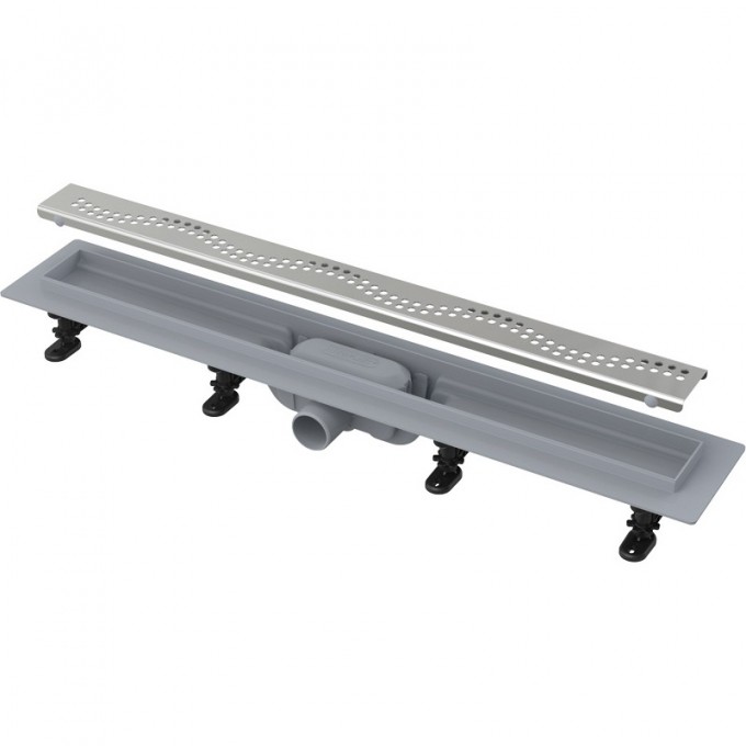 Водоотводящий желоб ALCAPLAST APZ8 SIMPLE с порогами для перфорированной решетки AG100101950 Водоотводящий желоб ALCAPLAST APZ8 SIMPLE с порогами для перфорированной решетки AG100101950