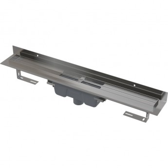 Водоотводящий желоб ALCAPLAST APZ1016-650 WALL для перфорированной решетки с фиксированным воротником