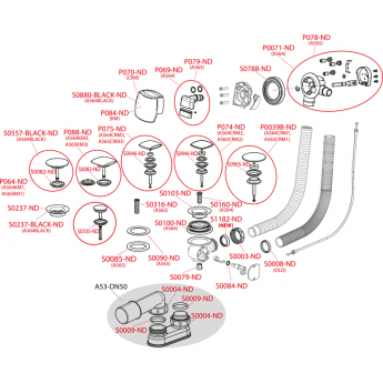 Запасная часть ALCAPLAST P064 к сифонам для ванн Запасная часть ALCAPLAST P064 к сифонам для ванн