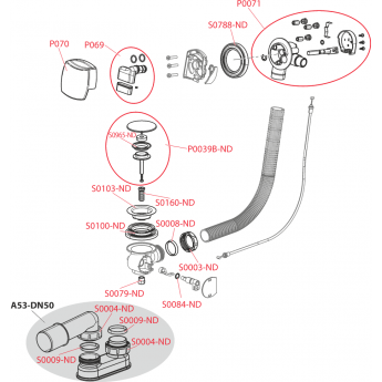 Запасная часть ALCAPLAST S0084-ND к сифонам для ванн Запасная часть ALCAPLAST S0084-ND к сифонам для ванн