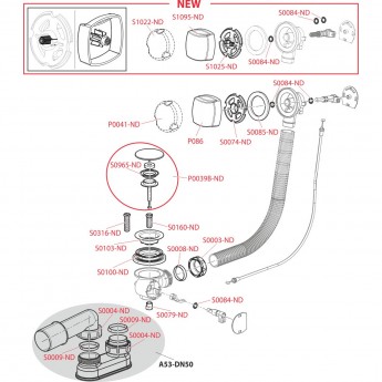 Запасная часть ALCAPLAST S0103-ND к сифонам для ванн Запасная часть ALCAPLAST S0103-ND к сифонам для ванн